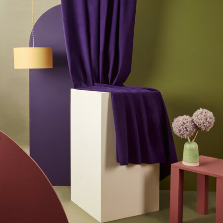 COUPON 150cm Atelier Brunette GABARDINE Majestic Purple