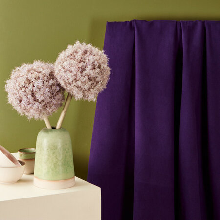 COUPON 150cm Atelier Brunette GABARDINE Majestic Purple