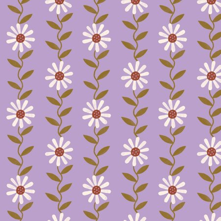Cloud9 - Daisy May Lilac - RETRO MEADOW - COTTON biokatoen