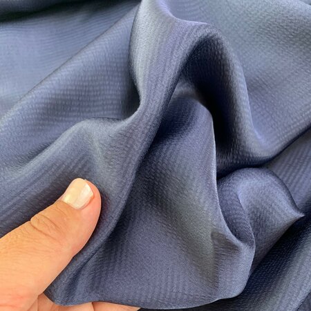 DEADSTOCK Night Blue VISCOSE SEERSUCKER