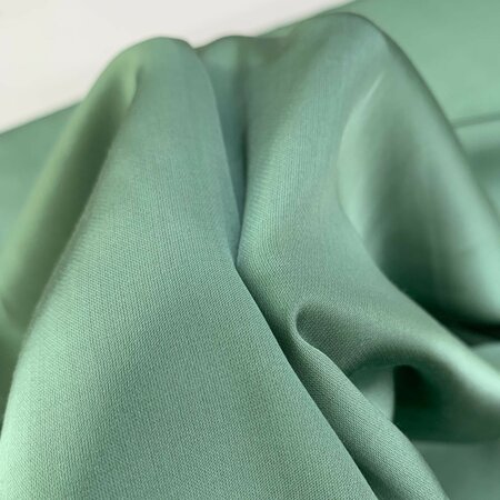 DEADSTOCK Glowy Sage Green VISCOSE SATIJN