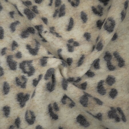 Hilco - Snow Leopard Mantelstof WOL KATOEN