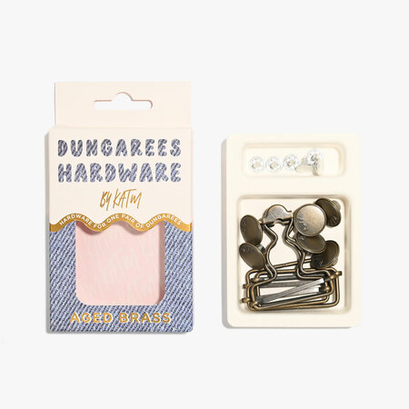 KYLIE & THE MACHINE - Dungarees Hardware Kit - AGED BRASS