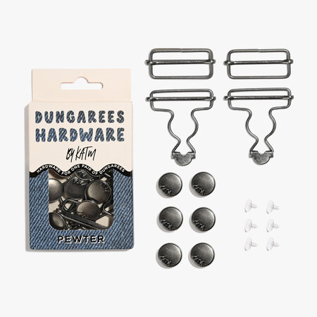 KYLIE & THE MACHINE - Dungarees Hardware Kit - PEWTER