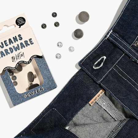 KYLIE & THE MACHINE - Jeans Hardware Kit - PEWTER