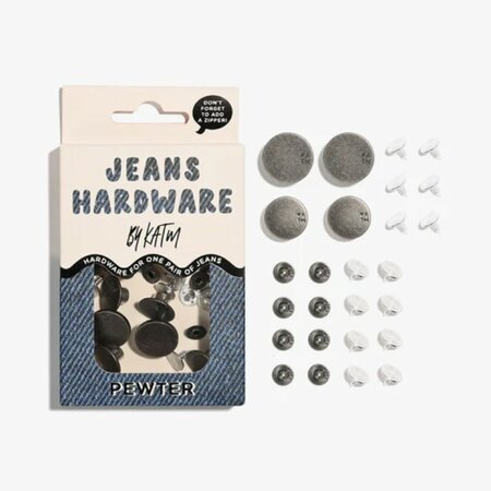 KYLIE & THE MACHINE - Jeans Hardware Kit - PEWTER