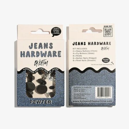 KYLIE & THE MACHINE - Jeans Hardware Kit - PEWTER