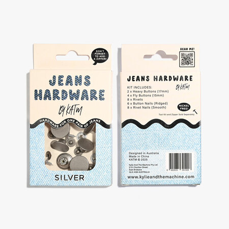 KYLIE & THE MACHINE - Jeans Hardware Kit - SILVER