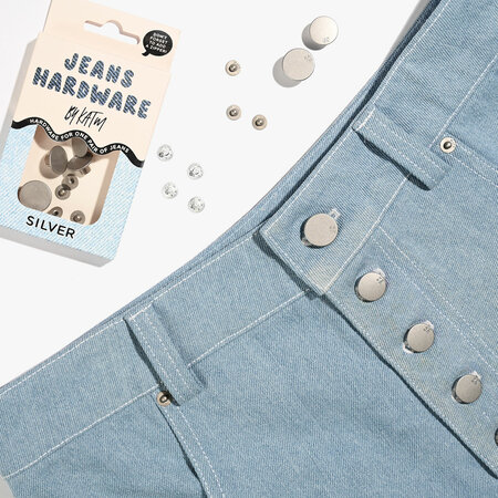 KYLIE & THE MACHINE - Jeans Hardware Kit - SILVER