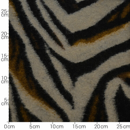 Hilco - Fluffy Tiger Mantelstof WOL