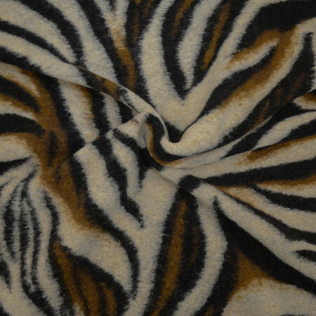 Hilco - Fluffy Tiger Mantelstof WOL