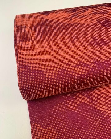 TOPTEX - Fuchsia Orange Jacquard Punkte Stretch