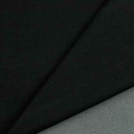 COUPON 90 CM VERHEES Recycled Denim 110Z  / Jeansstof  BLACK WASHED STRETCH