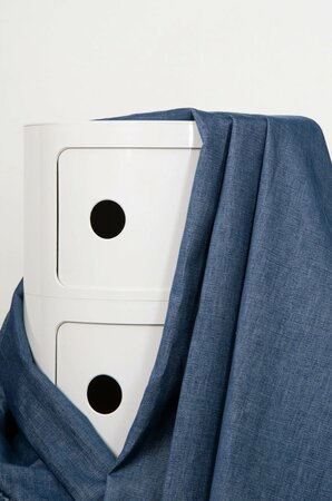 Atelier Brunette Vintage Blue Woven Velvet Babyrib COTTON