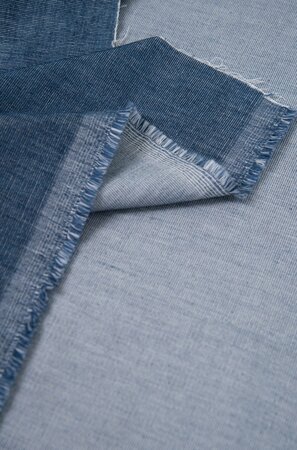 Atelier Brunette Vintage Blue Woven Velvet Babyrib COTTON