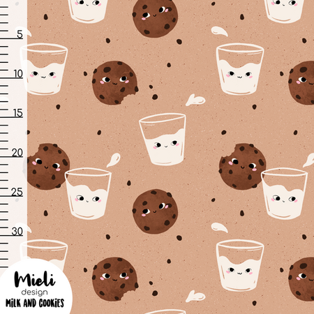 Mieli Design - Milk and Cookies Dark Nude - FRENCH TERRY (organic)
