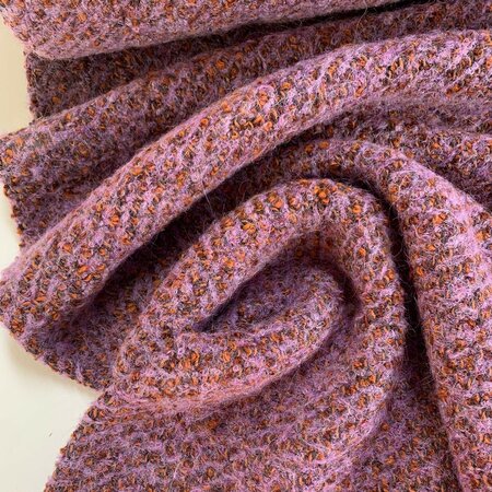 Hilco - Meran Purple Orange Mantelstof WOLMIX KATOEN