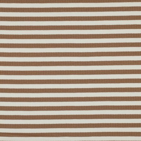 Verhees - Rib Yarn Dyed Stripes CINNAMON - Jersey