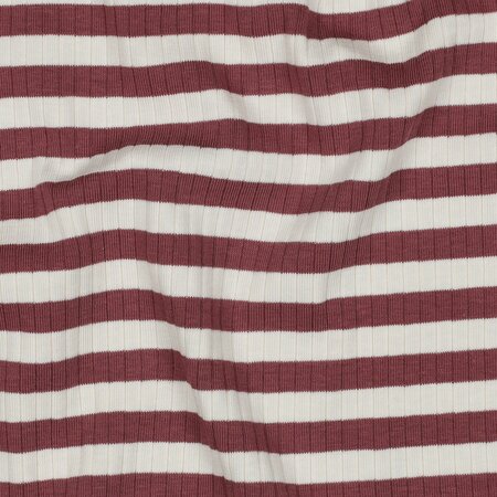 Verhees - Rib Yarn Dyed Stripes Dark Blush- Jersey