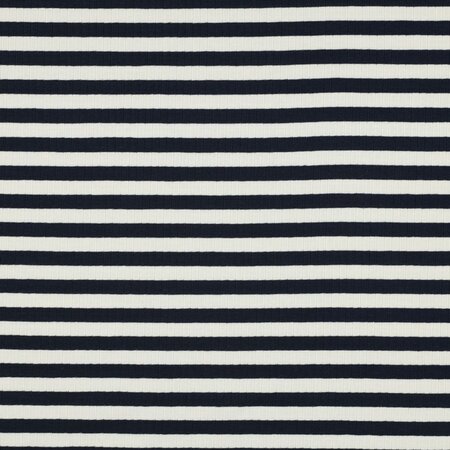 Verhees - Rib Yarn Dyed Stripes Navy - Jersey