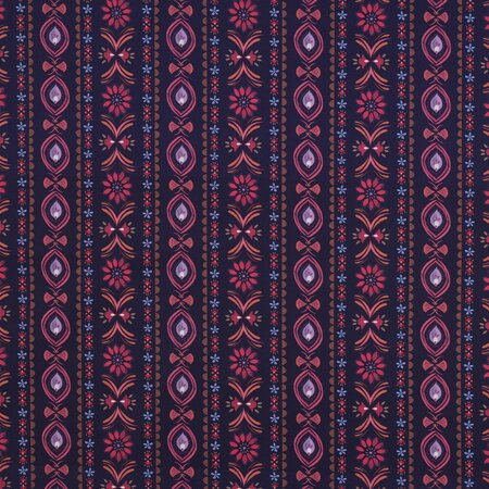 Verhees - Digital Flowers Navy - POPLIN Oekotex KATOEN