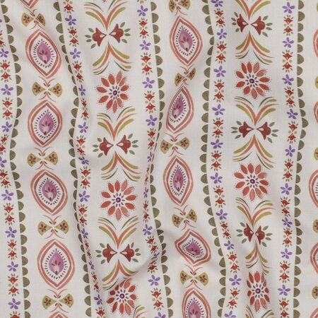 Verhees - Digital Flowers Off white - POPLIN Oekotex KATOEN
