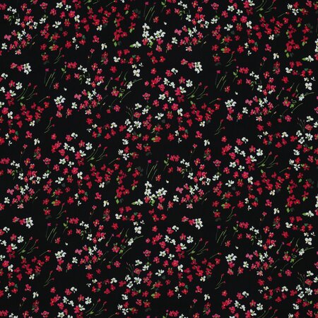 VERHEES - Digital flowers - Black Lenzing Ecovero