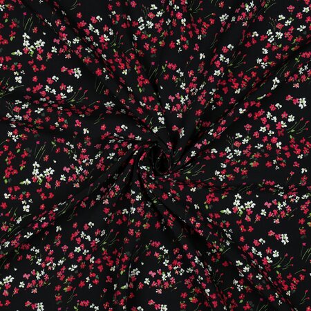 VERHEES - Digital flowers - Black Lenzing Ecovero