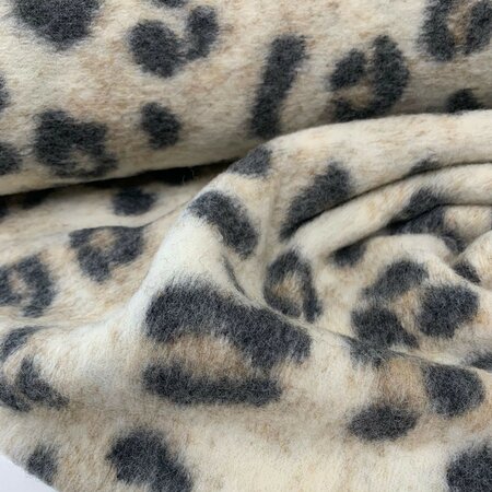 Hilco - Snow Leopard Mantelstof WOL KATOEN