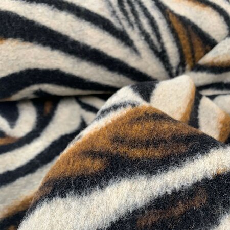 Hilco - Fluffy Tiger Mantelstof WOL