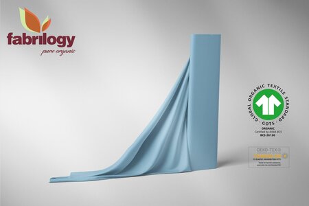 COUPON 70 CM Fabrilogy - Sky Blue - GOTS French Terry