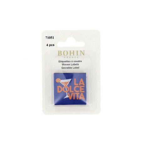 Bohin - Dolce Vita Blue - woven labels