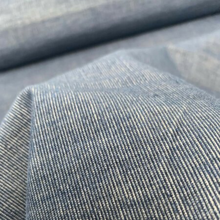 Atelier Brunette Vintage Blue Woven Velvet Babyrib COTTON