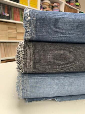 Atelier Brunette Light Blue Woven Velvet COTTON
