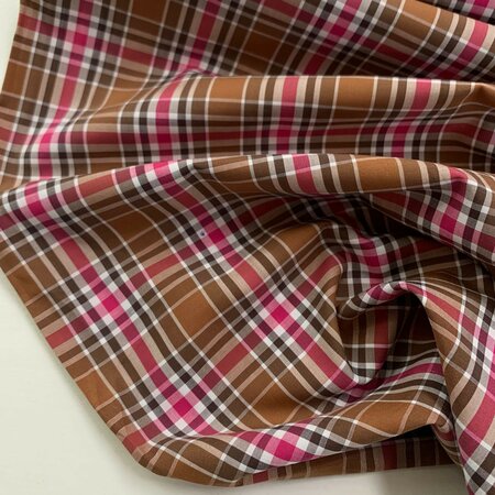 DEADSTOCK Brown Berry Brick COTTON