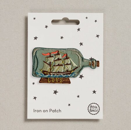 Petra Boase - Iron on Patch - Ship In A Bottle 