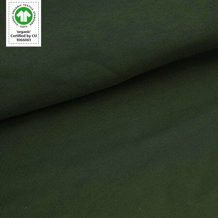 COUPON 110 CM Stoffonkel - Waldgroen SWEAT GOTS