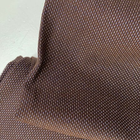 DEADSTOCK Chocolate Blue Stitches COTTON