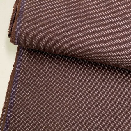DEADSTOCK Chocolate Blue Stitches COTTON