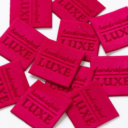 Little Rosy Cheeks - Handcrafted Luxe Fuchsia Velvet - labels