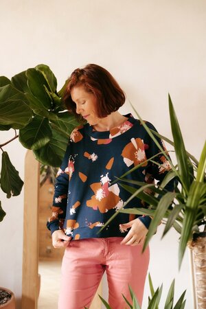 Eglantine & Zoé - Anémona Inktblauw SWEAT OEKO-TEX