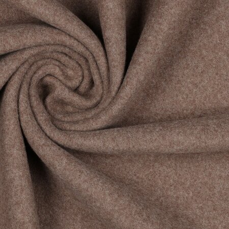 COUPON 40 CM Verhees - Mokka Melange Katoen Fleece GOTS