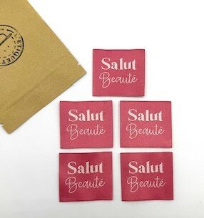 L'Etiquette Home Couture - Salut Beauté - Pink woven labels