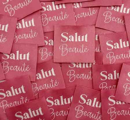 L'Etiquette Home Couture - Salut Beauté - Pink woven labels