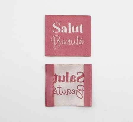 L'Etiquette Home Couture - Salut Beauté - Pink woven labels