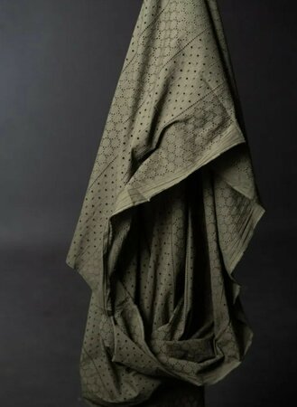 Merchant & Mills - Rowan Green Eyelet Indian Cotton