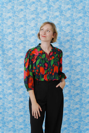 COUPON 35 CM Lise Tailor - La Roseraie - VISCOSE LENZINGâ„¢ ECOVEROâ„¢