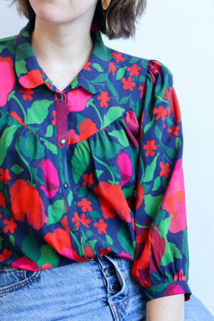 COUPON 35 CM Lise Tailor - La Roseraie - VISCOSE LENZINGâ„¢ ECOVEROâ„¢