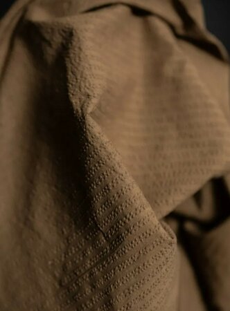 Merchant & Mills - Muddy Moss Seersucker Stripe Indian Cotton 