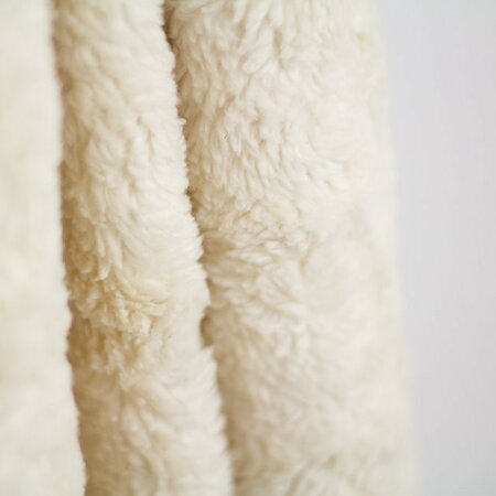 COUPON 35 CM Teddy 100% biokatoen natuurwit/off white GEWASSEN